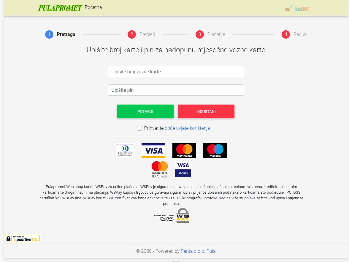 Pulapromet – extension of monthly tickets for public transport via web shop