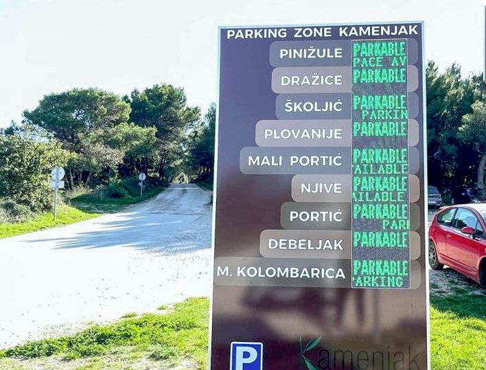 JU Kamenjak: development of the solution to improve the management of parking zones