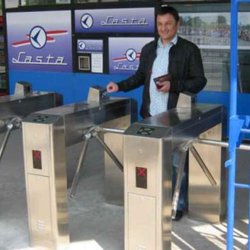 BusCARD turnstiles at Lasta`s bus station