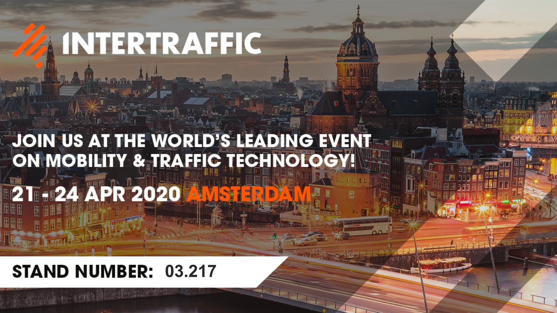 Join us at Intertraffic Amsterdam