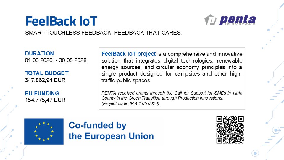 PENTA d.o.o. osigurala bespovratna sredstava za provedbu projekta FeelBack IoT