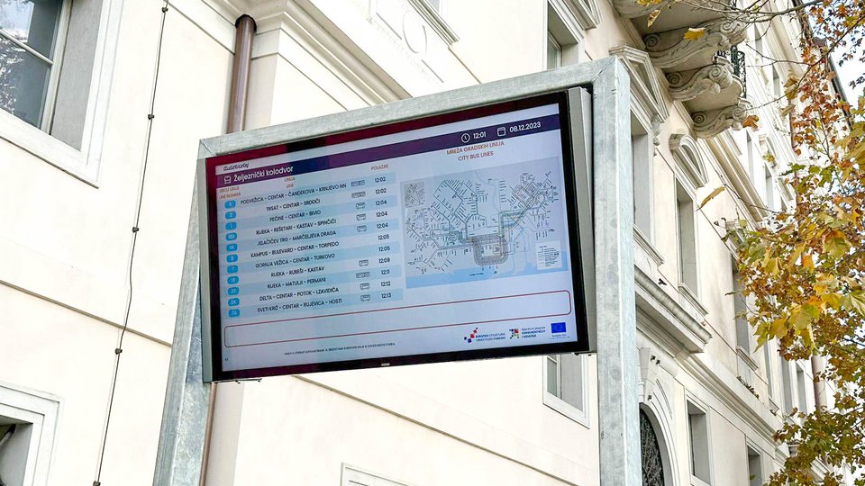 Završetak projekta „Jačanje sustava prijevoza“ i predstavljanje displeja za najavu dolaska autobusa u Rijeci