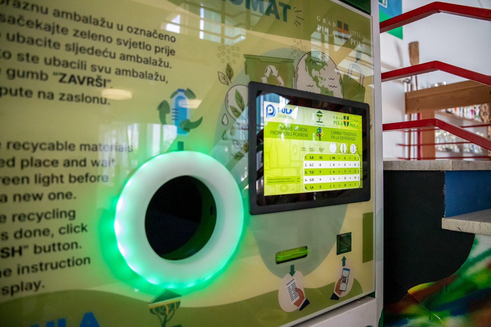 Recycle machines delivered to two Pula elementary schools