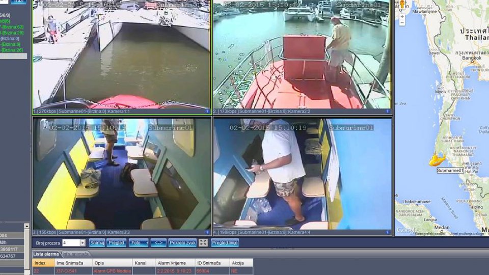 Video Surveillance System in tourist semisubmarine