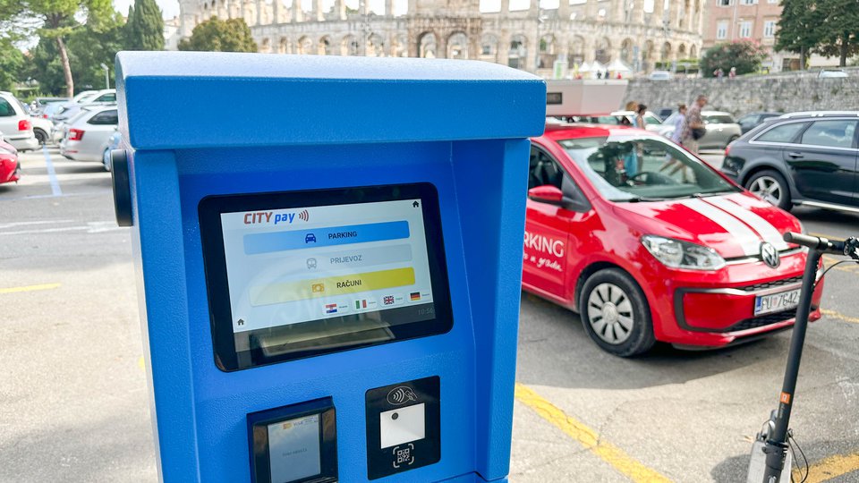 City pay naplatni automati na parkiralištima grada Pule