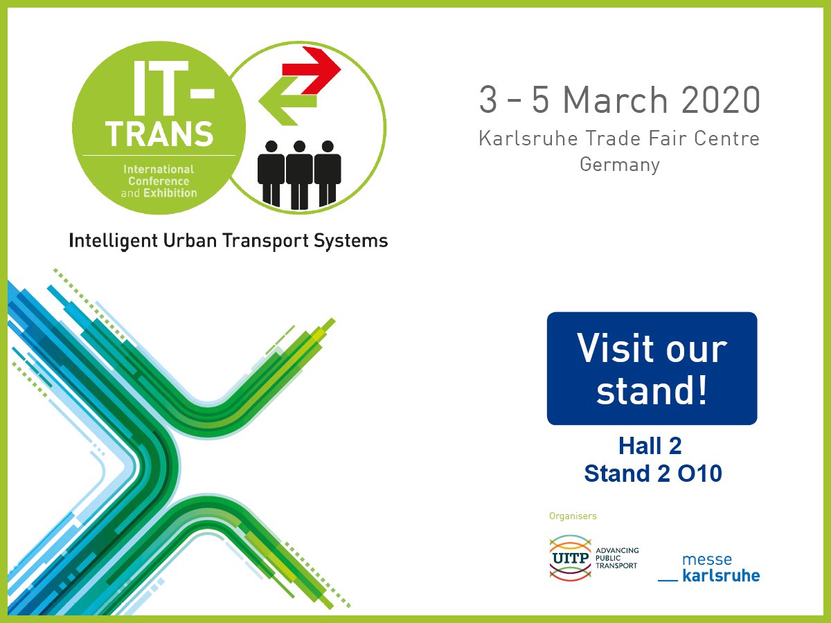Visit us at IT-TRANS 2020 in Karlsruhe, Germany